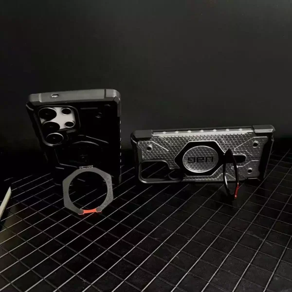 實色支架款 適用於 三星 S23-S25 Ultra/Plus 系列 耐衝擊保護殼 (MagSafe 手機殼)